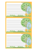 Orange Trees Recipe Card Template 3x5