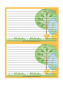 Orange Trees Recipe Card 4x6