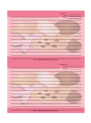 Pink Cookies Recipe Card 4x6