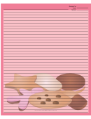 Pink Cookies Recipe Card 8x10