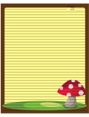 Brown Mushrooms Recipe Card 8x10