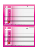 Pink Cocktail Pink Recipe Card Template 4x6