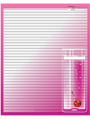 Pink Cocktail Pink Recipe Card 8x10