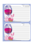 Wine Purple Recipe Card 4x6