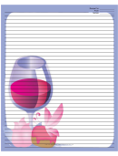 Wine Purple Recipe Card 8x10
