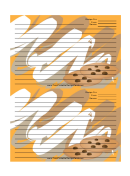 Chocolate Chip Cookies Orange Recipe Card Template 4x6