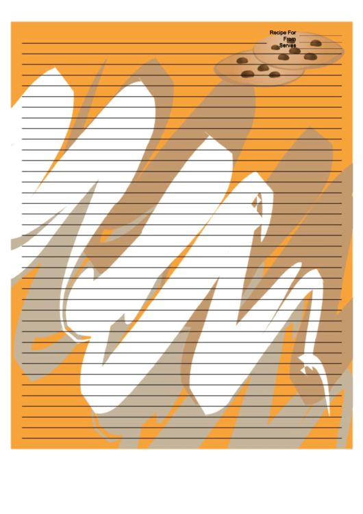 Chocolate Chip Cookies Orange Recipe Card 8x10 Printable pdf