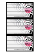 Pink Cocktail Black Recipe Card Template