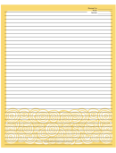 Yellow Circles Recipe Card 8x10