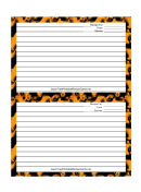 Orange Recipe Card Template 4x6