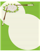Green Chopsticks Recipe Card 8x10