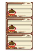 Chocolate Sundae Brown Recipe Card Template