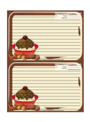 Chocolate Sundae Brown Recipe Card 4x6