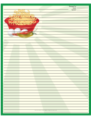 Green Noodles Recipe Card 8x10