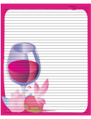 Wine Pink Recipe Card 8x10