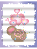 Purple Heart Balloons Recipe Card 8x10