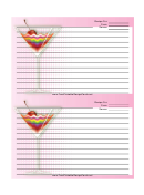 Pink Rainbow Cocktail Recipe Card 4x6 Template