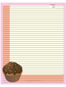 Cupcake Sprinkles Pink Recipe Card 8x10