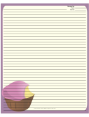 Cupcake Purple Recipe Card 8x10