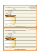 Tasty Orange Recipe Card Template 4x6