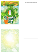 Green Ribbon St. Patrick's Day Card Template