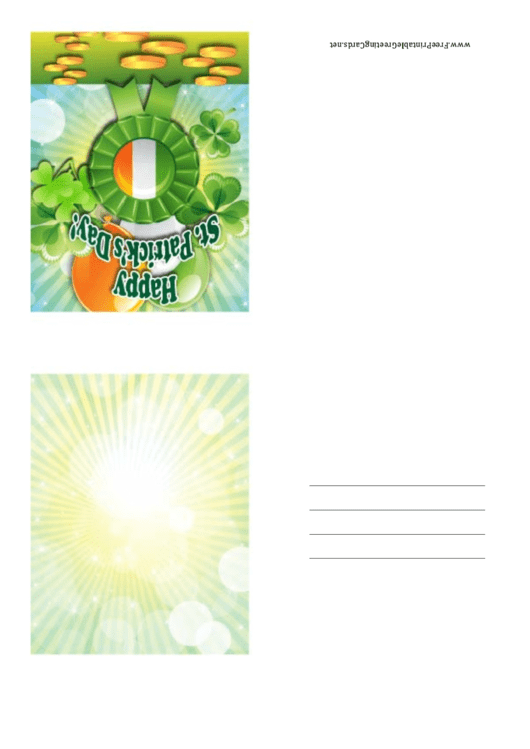 Green Ribbon St. Patrick's Day Card Template