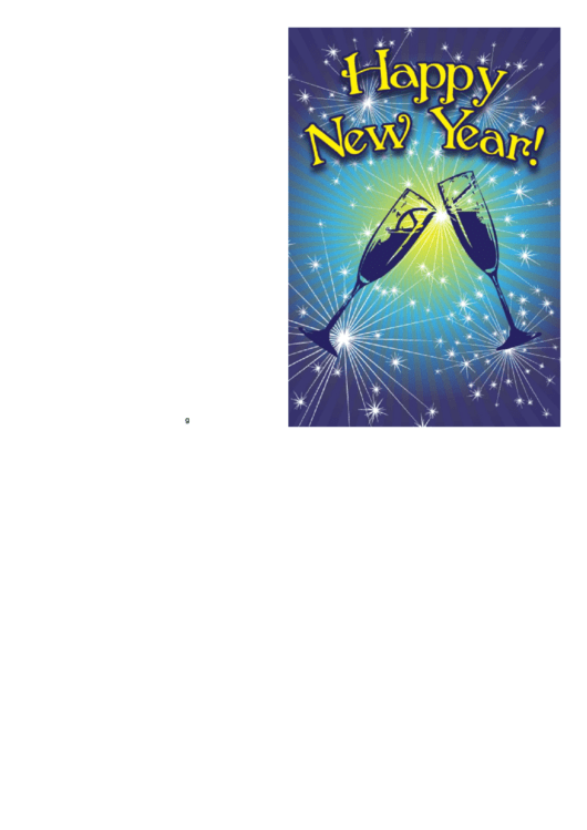 Champagne New Years Card Template