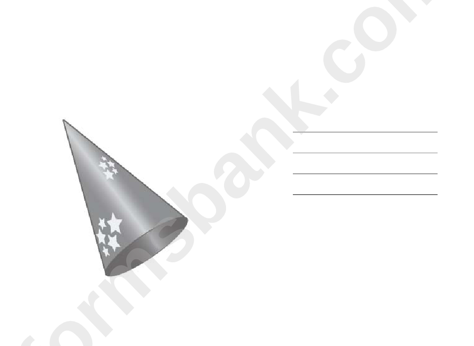 Party Hats New Years Card Template