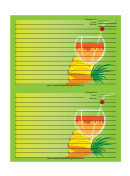 Green Banana Drink Recipe Card 4x6 Template