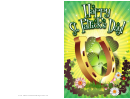 Horseshoe And Shamrocks St Patrick's Day Card Template