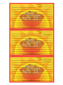 Fruit Cereal Orange Recipe Card Template