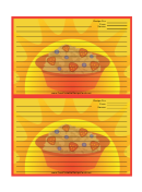 Fruit Cereal Orange Recipe Card Template 4x6