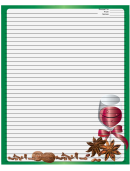 Wine Green Recipe Card 8x10