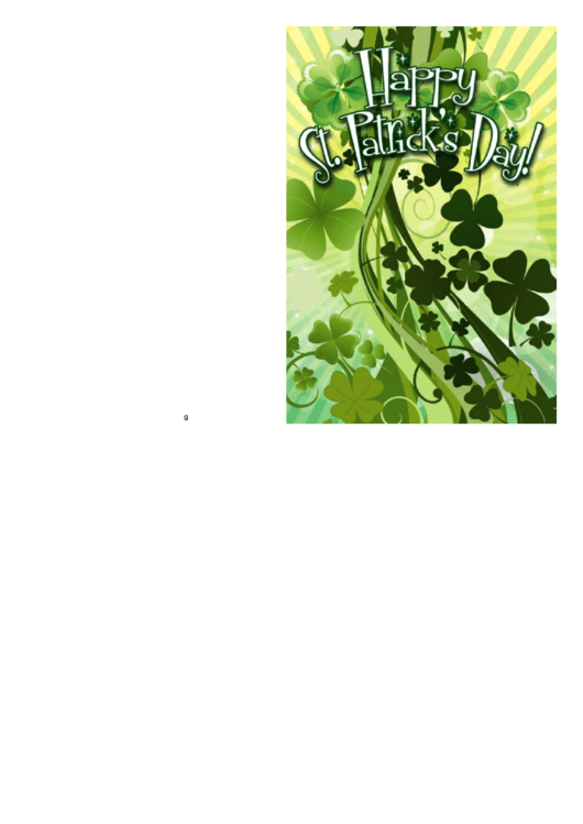 Bunches Of Shamrocks St Patrick's Day Card Template