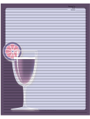 Purple Cocktail Recipe Card 8x10
