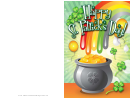Pot-o-gold St Patrick's Day Card Template