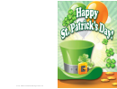 Green Hat St Patrick's Day Card Template