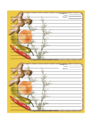 Ginger Yellow Recipe Card 4x6