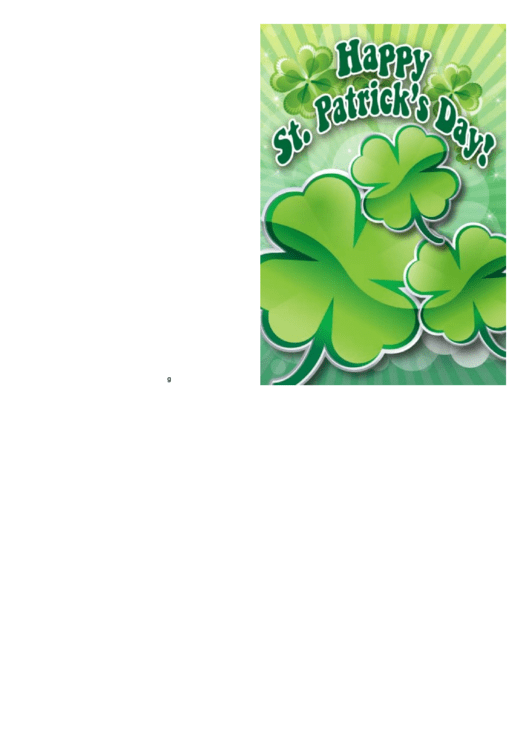 Shamrock St Patrick's Day Card Template
