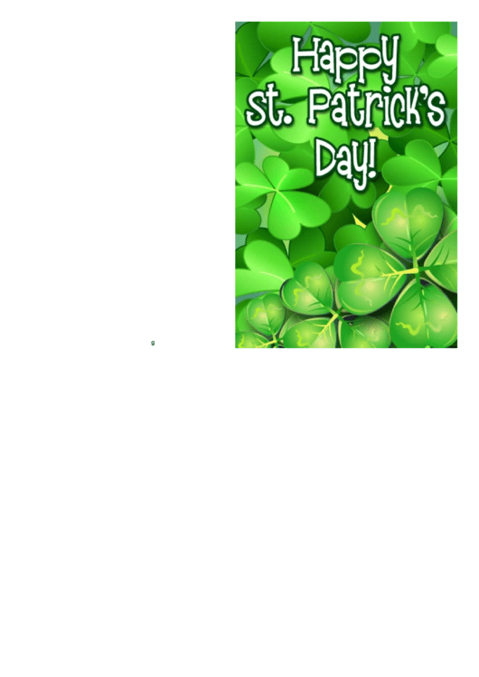 Shamrocks St Patrick's Day Card Template