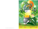 Lady Leprechaun St Patrick's Day Card Template
