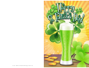 Green Beer St Patrick's Day Card Template