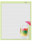 Rainbow Cocktail Green Recipe Card 8x10