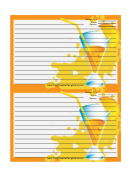 Cocktail Orange Recipe Card Template 4x6