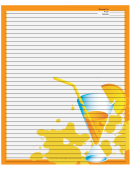 Cocktail Orange Recipe Card 8x10