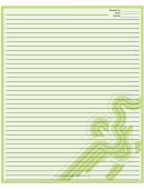 Green Curves Recipe Card 8x10
