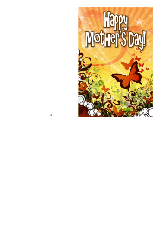 Butterflies Mothers Day Card Printable pdf
