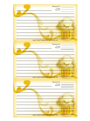 Yellow Mugs Recipe Card Template