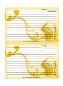 Yellow Mugs Recipe Card 4x6