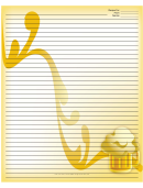 Yellow Mugs Recipe Card 8x10